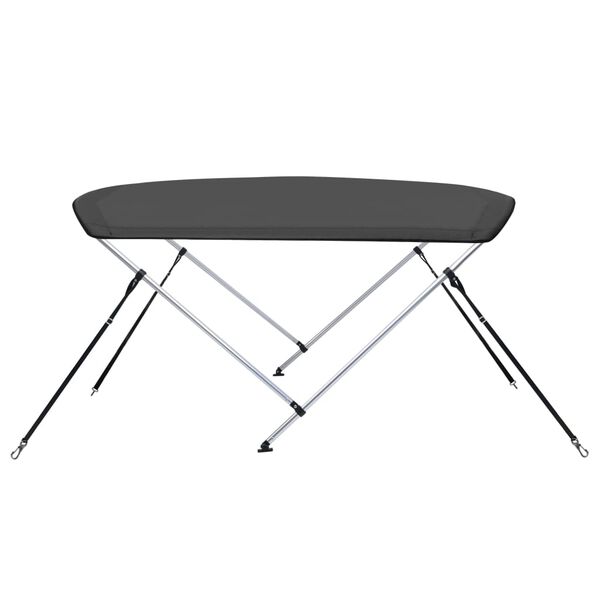 vidaXL Bimini stříška se 2 oblouky antracitová 180 x 130 x 110 cm