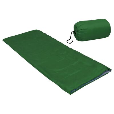 vidaXL Lehký dekový spací pytel dětský zelený 670 g 15 °C