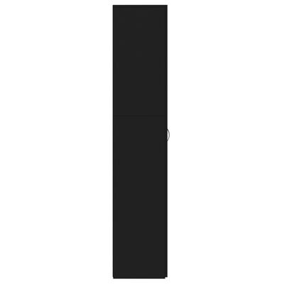 vidaXL Botník černý 80 x 35,5 x 180 cm dřevotříska