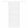 vidaXL Posuvn&eacute; dveře B&iacute;l&aacute; 93 x 211 cm Masivn&iacute; borov&eacute; dřevo