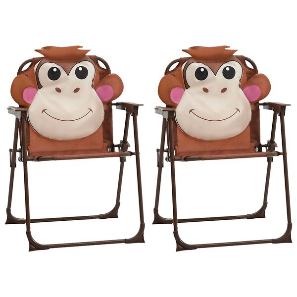 vidaXL 3dílný dětský zahradní bistro set se slunečníkem hnědý