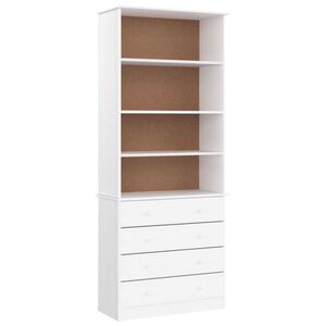 vidaXL Knihovna se z&aacute;suvkami ALTA b&iacute;l&aacute; 77x35x186,5 cm masivn&iacute; borovice
