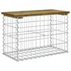 vidaXL Zahradní lavice gabionový design 63 x 31,5 x 42 cm borové dřevo