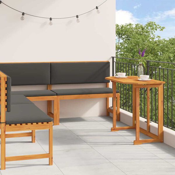 vidaXL Sada zahradních laviček 4 pcs Hnědá masivní akáciové dřevo