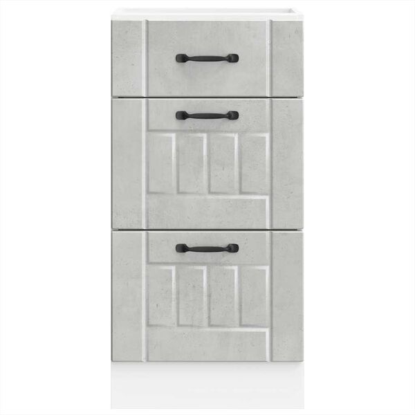 vidaXL Kuchyňsk&aacute; spodn&iacute; skř&iacute;ňka "Lucca" betonově &scaron;ed&aacute; kompozitn&iacute; dřevo