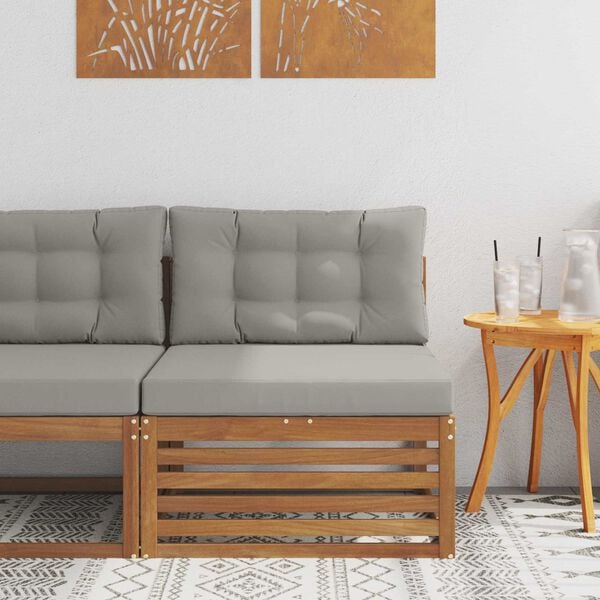 vidaXL Zahradn&iacute; prostředn&iacute; pohovka Masivn&iacute; ak&aacute;tov&eacute; dřevo Př&iacute;rodn&iacute;