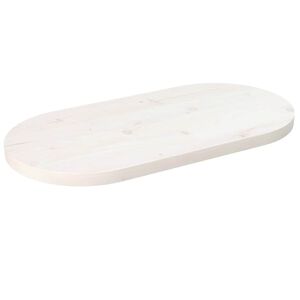 vidaXL Stoln&iacute; deska b&iacute;l&aacute; 60 x 30 x 2,5 cm masivn&iacute; borov&eacute; dřevo ov&aacute;ln&aacute;