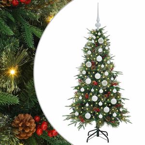 vidaXL Uměl&yacute; Skl&aacute;dac&iacute; V&aacute;nočn&iacute; Strom s stojanem Zelen&aacute; 120 cm PE a PVC