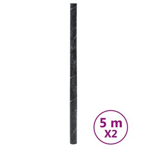 vidaXL Tapety na n&aacute;bytek samolepic&iacute; mramorově čern&eacute; 90 x 500 cm PVC