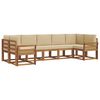 vidaXL Venkovn&iacute; pohovkov&aacute; souprava 7 pcs Přirozen&aacute; a B&eacute;žov&aacute;
