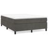 vidaXL Box spring postel s matrací tmavě šedý 140 x 190 cm samet