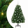 vidaXL Uměl&yacute; v&aacute;nočn&iacute; stromeček 150 cm 150 LED Tepl&aacute; b&iacute;l&aacute; PVC a ocel