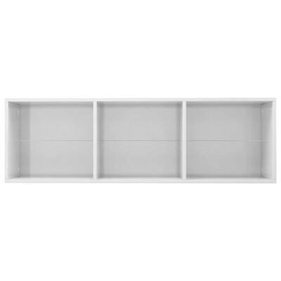 vidaXL Knihovna / TV skříňka bílá vysoký lesk 36x30x114 cm dřevotříska