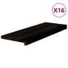 vidaXL N&aacute;&scaron;lapy na schody 16 ks hnědo-čern&eacute; 70x25x2 cm masivn&iacute; dub