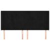 vidaXL Čelo postele typu u&scaron;&aacute;k čern&eacute; 203x16x118/128 cm samet