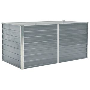 vidaXL Vyv&yacute;&scaron;en&yacute; zahradn&iacute; truhl&iacute;k 160x80x77 cm galvanizovan&aacute; ocel &scaron;ed&yacute;
