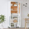 vidaXL Skř&iacute;ň highboard b&iacute;l&aacute; 69,5 x 34 x 180 cm kompozitn&iacute; dřevo