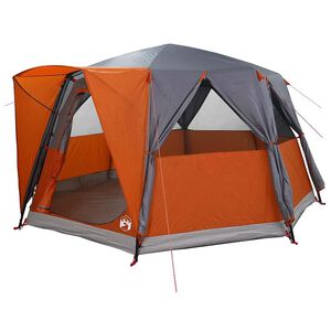 vidaXL Stan pro 6 osob 6m&iacute;stn&yacute; &Scaron;ed&aacute; a oranžov&aacute;