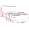 vidaXL Rám postele s čelo Sonoma dub 150 x 200 cm Masivní borové dřevo