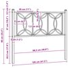 vidaXL Kovov&eacute; n&aacute;hradn&iacute; čelo postele b&iacute;l&eacute; 100 cm