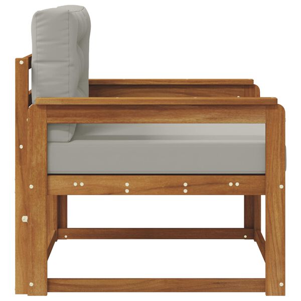 vidaXL Venkovn&iacute; středn&iacute; pohovka Masivn&iacute; ak&aacute;tov&eacute; dřevo Př&iacute;rodn&iacute;