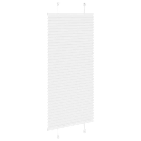 vidaXL Plisovan&aacute; roleta b&iacute;l&aacute; 60x100 cm &Scaron;&iacute;řka l&aacute;tky 59,4 cm Polyester