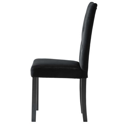 vidaXL Jídelní židle 6 ks černé samet