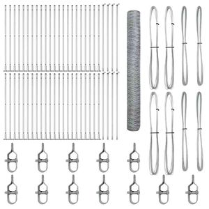 vidaXL Plotov&yacute; sloupek. Stř&iacute;brn&aacute;