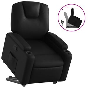 vidaXL Elektrick&eacute; zvedac&iacute; mas&aacute;žn&iacute; polohovac&iacute; křeslo cappuccino koženka