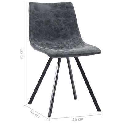 vidaXL Jídelní židle 4 ks černé umělá kůže