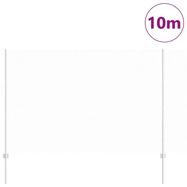 vidaXL Plot s sloupkem Stř&iacute;brn&aacute; 1,6 x 10 m Ocel