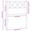 vidaXL Kovov&eacute; n&aacute;hradn&iacute; čelo postele b&iacute;l&eacute; 75 cm