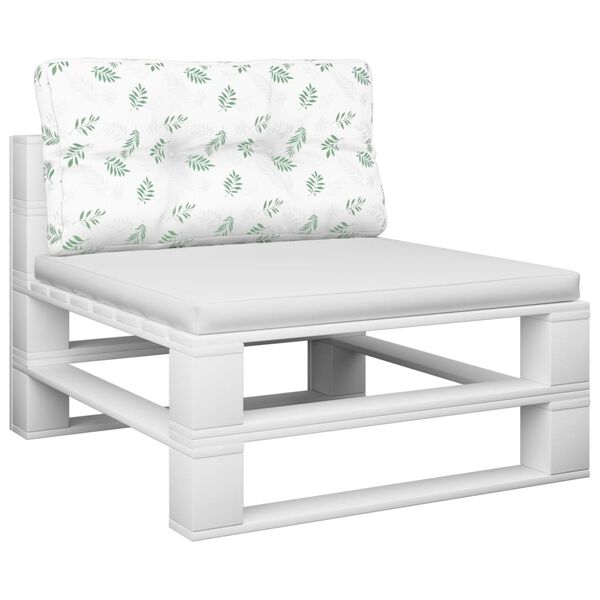 vidaXL Podu&scaron;ka na palety vzor listů 70 x 40 x 12 cm textil