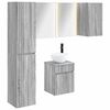 vidaXL Sada koupelnov&yacute;ch skř&iacute;něk 5 pcs &Scaron;ed&yacute; Sonoma 43 x 11,5 x 60,5 cm
