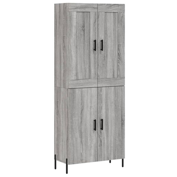 vidaXL Skř&iacute;ň highboard &scaron;ed&aacute; sonoma 69,5 x 34 x 180 cm kompozitn&iacute; dřevo