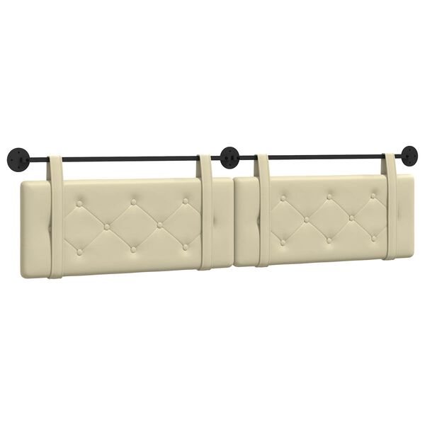 vidaXL Z&aacute;věsn&aacute; čeln&iacute; deska N&aacute;stěnn&yacute; Kr&eacute;mov&aacute; 210 x 55 x 5 cm Uměl&aacute; kůže