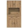 vidaXL Highboard dub artisan 80 x 33 x 150 cm Kompozitn&iacute; dřevo