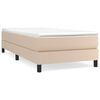 vidaXL Box spring postel s matrac&iacute; cappuccino 100x200 cm uměl&aacute; kůže