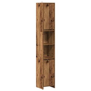 vidaXL Koupelnov&aacute; skř&iacute;ňka old wood 30 x 30 x 183,5 cm dřevotř&iacute;ska