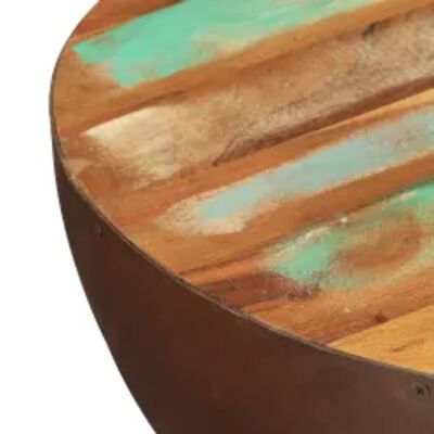 vidaXL Konferenční stolek tvar mísy ocel a masivní recyklované dřevo