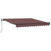 vidaXL Automatick&aacute; zatahovac&iacute; mark&yacute;za hněd&aacute; 300 x 250 cm