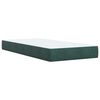 vidaXL Box spring postel s matrací tmavě zelená 90x200 cm samet