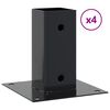 vidaXL Podstavce pod sloupky čtvercov&eacute; 4 ks antracit 61x61 mm