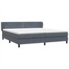 vidaXL Postel Box Spring s matracemi tmavě &scaron;ed&aacute; 180x210 cm samet
