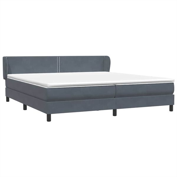 vidaXL Postel Box Spring s matracemi tmavě &scaron;ed&aacute; 180x210 cm samet
