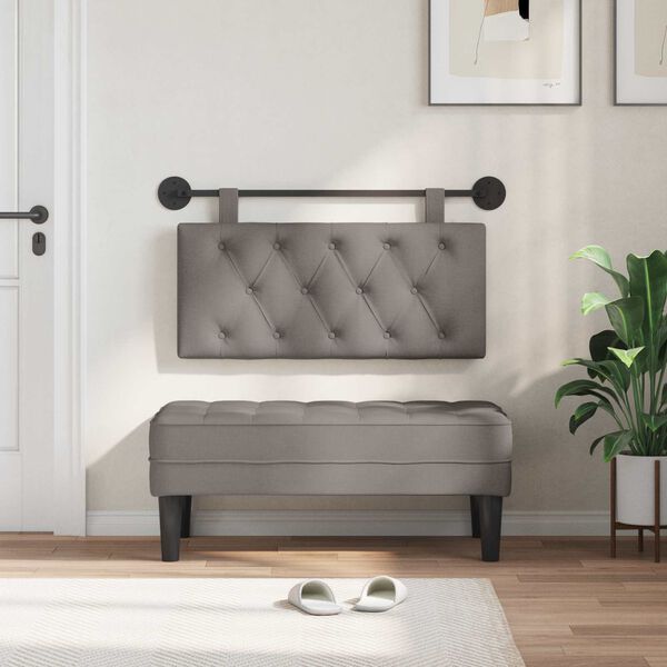 vidaXL Z&aacute;věsn&aacute; čeln&iacute; deska N&aacute;stěnn&yacute; Taupe 100 x 55 x 7 cm textil