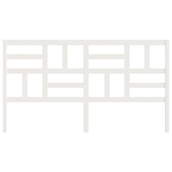 vidaXL Čelo postele bílé 206 x 4 x 104 cm masivní borovice