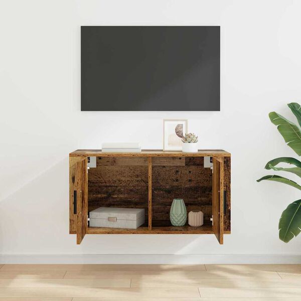 vidaXL N&aacute;stěnn&yacute; TV kabinet N&aacute;stěnn&yacute; Star&eacute; dřevo 80 x 34.5 x 40 cm