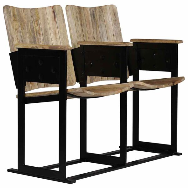 vidaXL 2místná lavice masivní mangovníkové dřevo a ocel