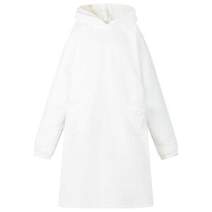 vidaXL Mikina s kapuc&iacute; B&iacute;l&aacute; M Fleece a flanel